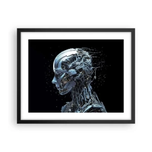 Poster in einem schwarzem Rahmen - Technologie ist eine Frau - 50x40 cm