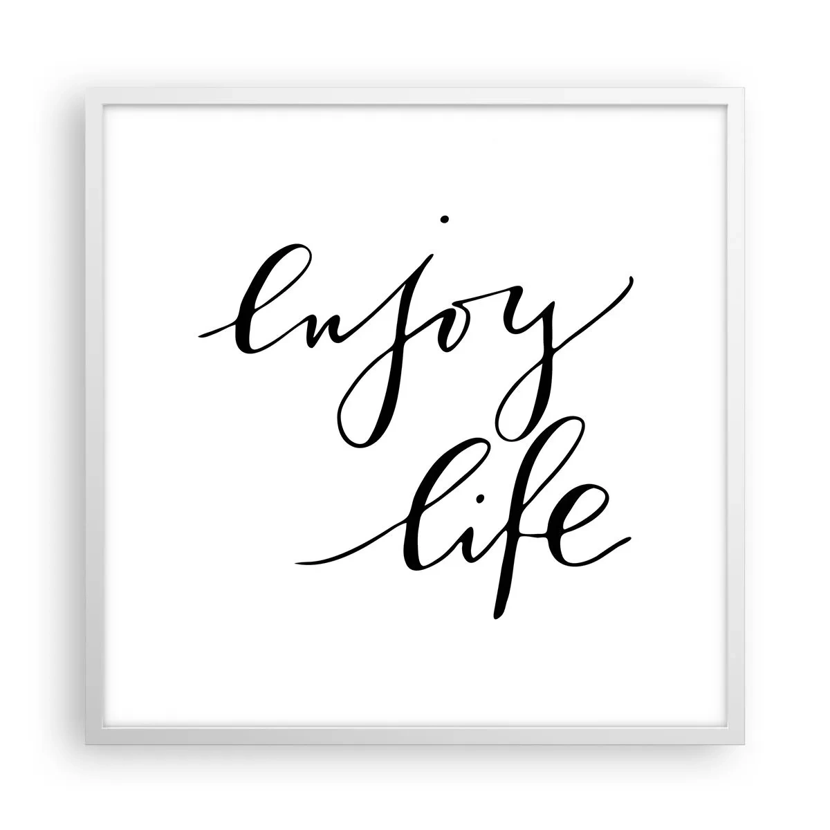 Poster in einem weißen Rahmen - Nichts hinzufügen… - 60x60 cm