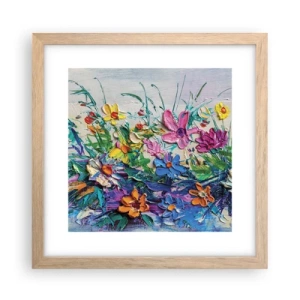 Poster in einem Rahmen aus heller Eiche - Überhaupt kein Stillleben - 30x30 cm