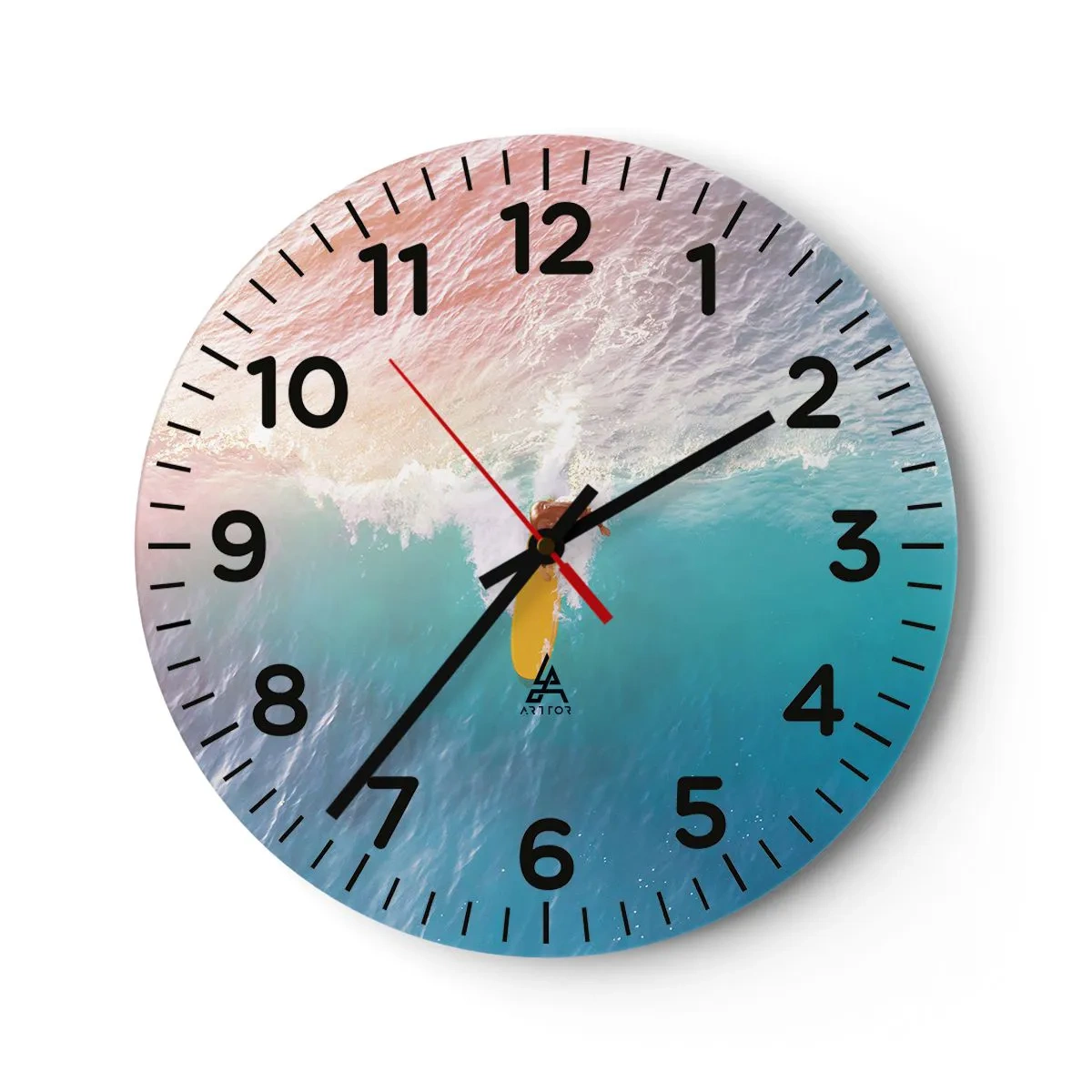 Wanduhr - Glasuhr - Der Ozeanreiter - 30x30 cm