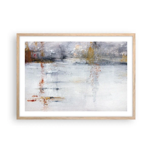 Poster in einem Rahmen aus heller Eiche - Hinter dem Luftvorhang - 70x50 cm