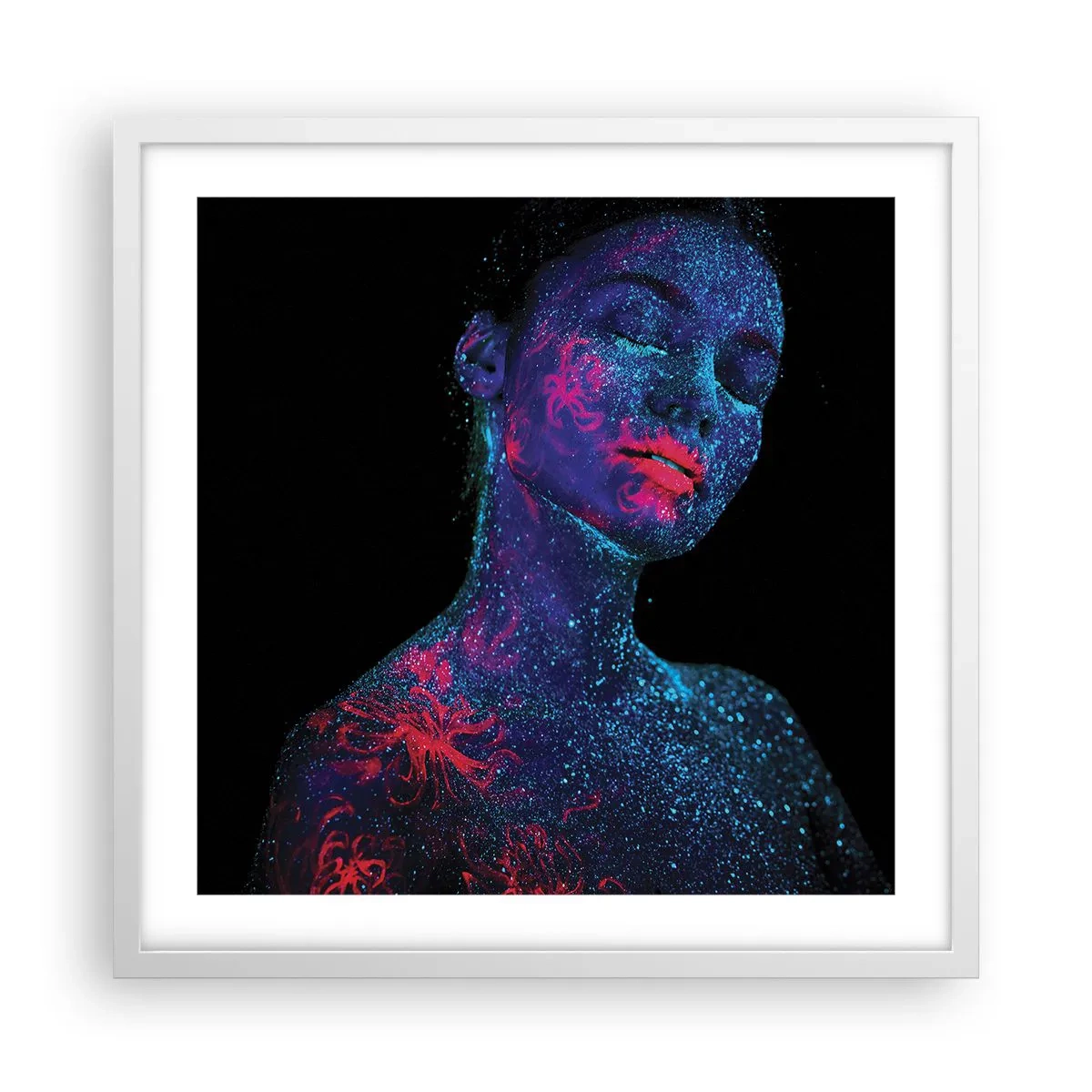 Poster in einem weißen Rahmen - Im Sternenstaub - 50x50 cm