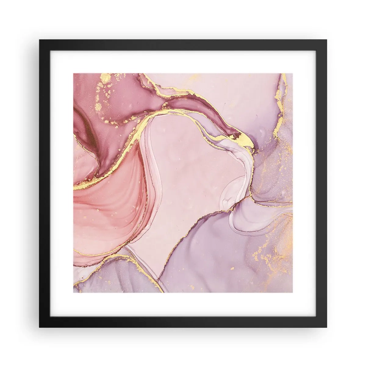 Poster in einem schwarzem Rahmen - Eine Liebkosung der Farben - 40x40 cm