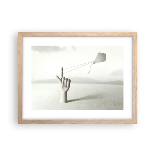 Poster in einem Rahmen aus heller Eiche - Kraftprobe - 40x30 cm