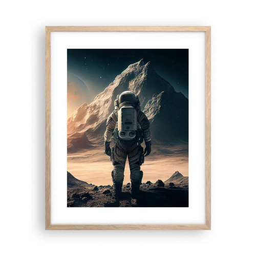 Poster in einem Rahmen aus heller Eiche - Neue Herausforderung - 40x50 cm