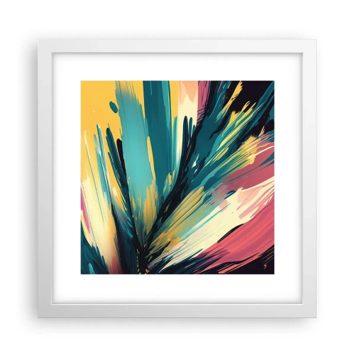 Poster in einem weißen Rahmen - Komposition – eine Explosion der Freude - 30x30 cm