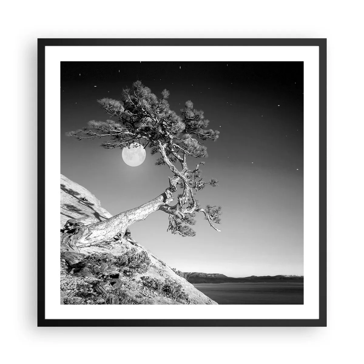 Poster in einem schwarzem Rahmen - Siegreiche Kämpferin - 60x60 cm