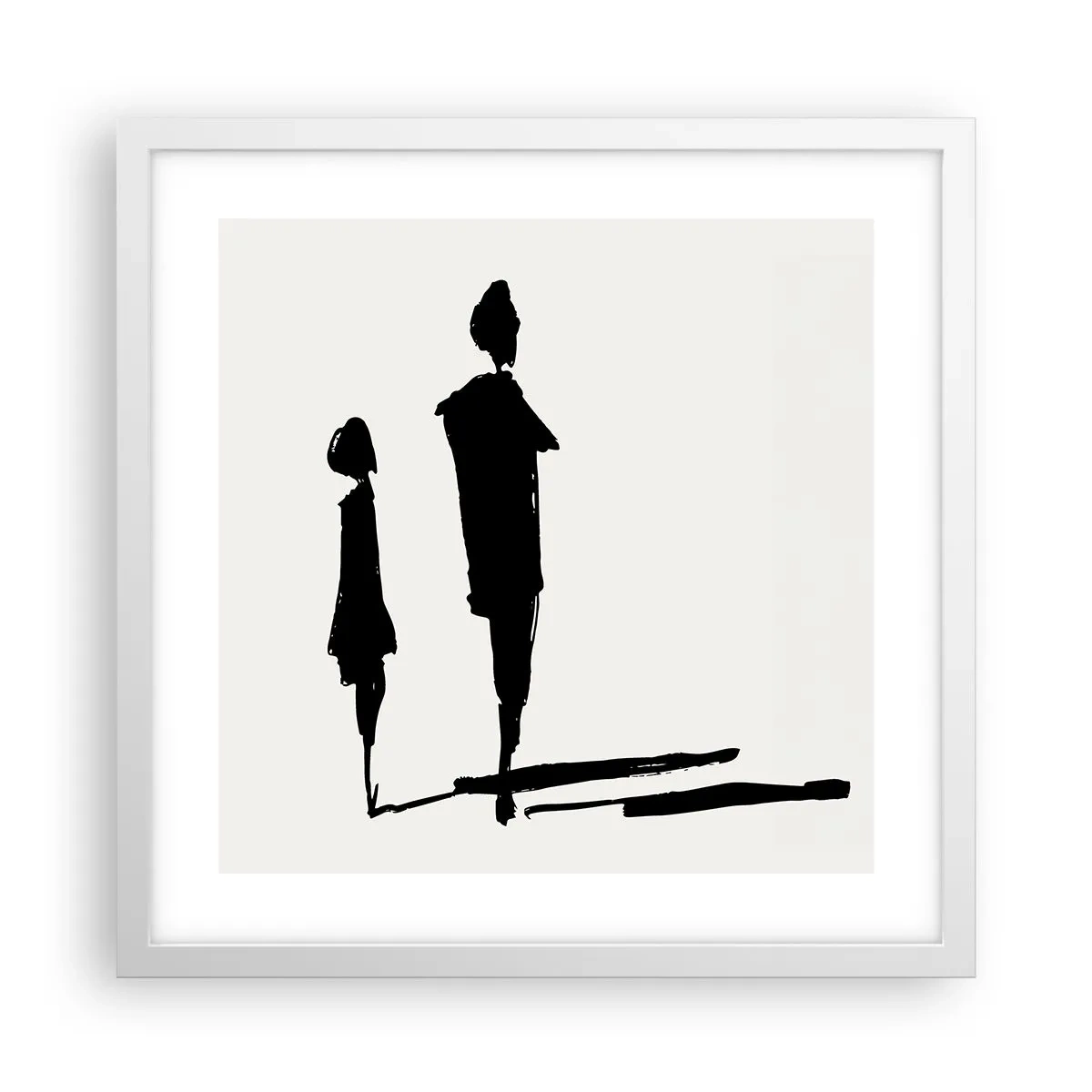 Poster in einem weißen Rahmen - Mit Sicherheit zusammen? - 40x40 cm