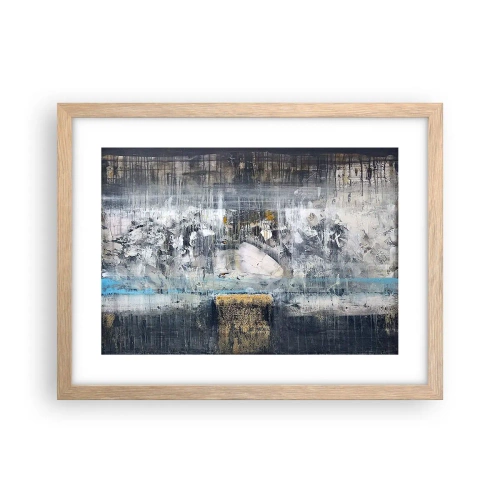 Poster in einem Rahmen aus heller Eiche - Wie auf Eis, wie nach Dezember - 40x30 cm