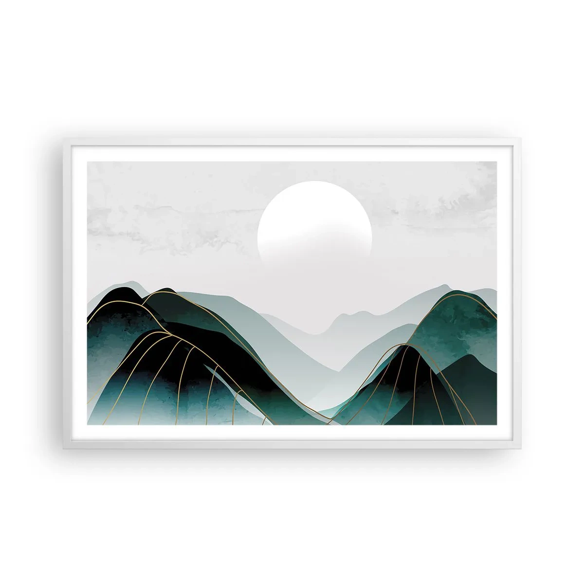 Poster in einem weißen Rahmen - In voller Majestät - 91x61 cm