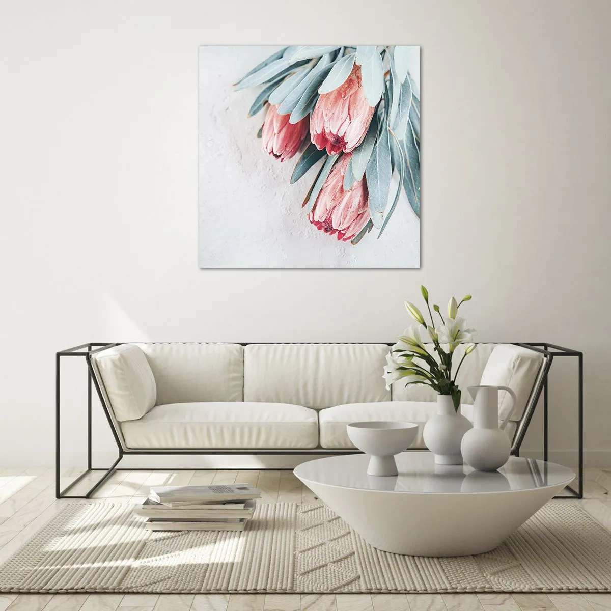 Glasbild - Bild auf glas - Schämen sich für ihre eigene Schönheit - 70x70 cm