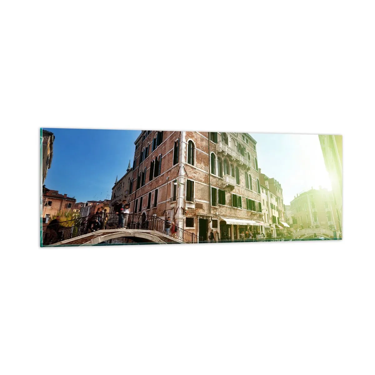 Glasbild - Bild auf glas - Venedig - Amore Mio - 90x30 cm