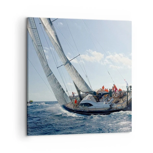 Bild auf Leinwand - Leinwandbild - Lass den Besseren sich durchsetzen - 50x50 cm