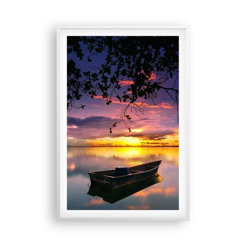 Poster in einem weißen Rahmen - Du scheinst mitten am Himmel zu hängen... - 61x91 cm