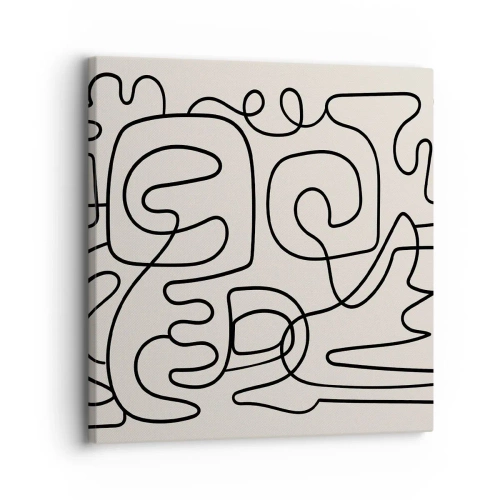 Bild auf Leinwand - Leinwandbild - Folge der Spur - 30x30 cm