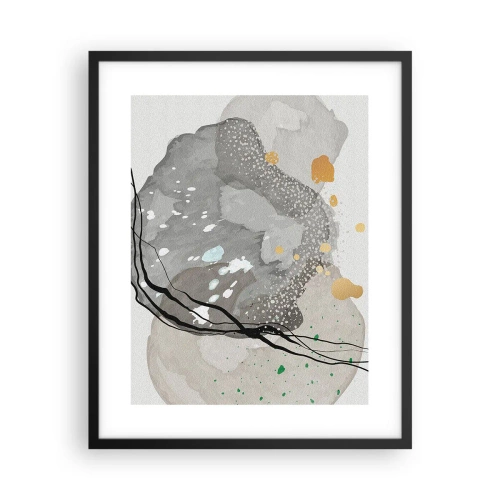 Poster in einem schwarzem Rahmen - Organische Komposition - 40x50 cm