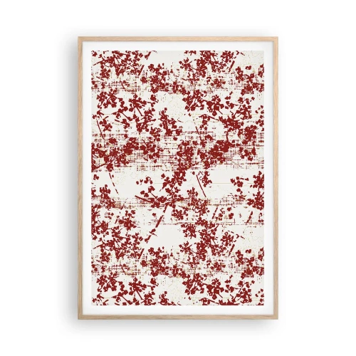 Poster in einem Rahmen aus heller Eiche - Wie alter Perkal - 70x100 cm