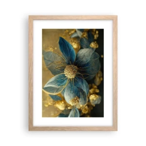 Poster in einem Rahmen aus heller Eiche - Mit Gold blühen - 30x40 cm