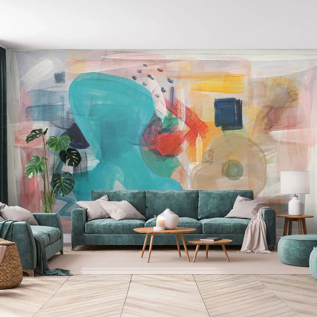 Fototapete Premium Sand - Buntes Spiel - Abstraktion, Farben, Stück - 500x350 cm