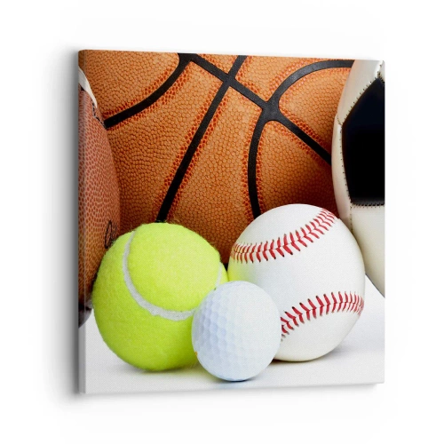 Bild auf Leinwand - Leinwandbild - Fußball verbindet uns! - 30x30 cm