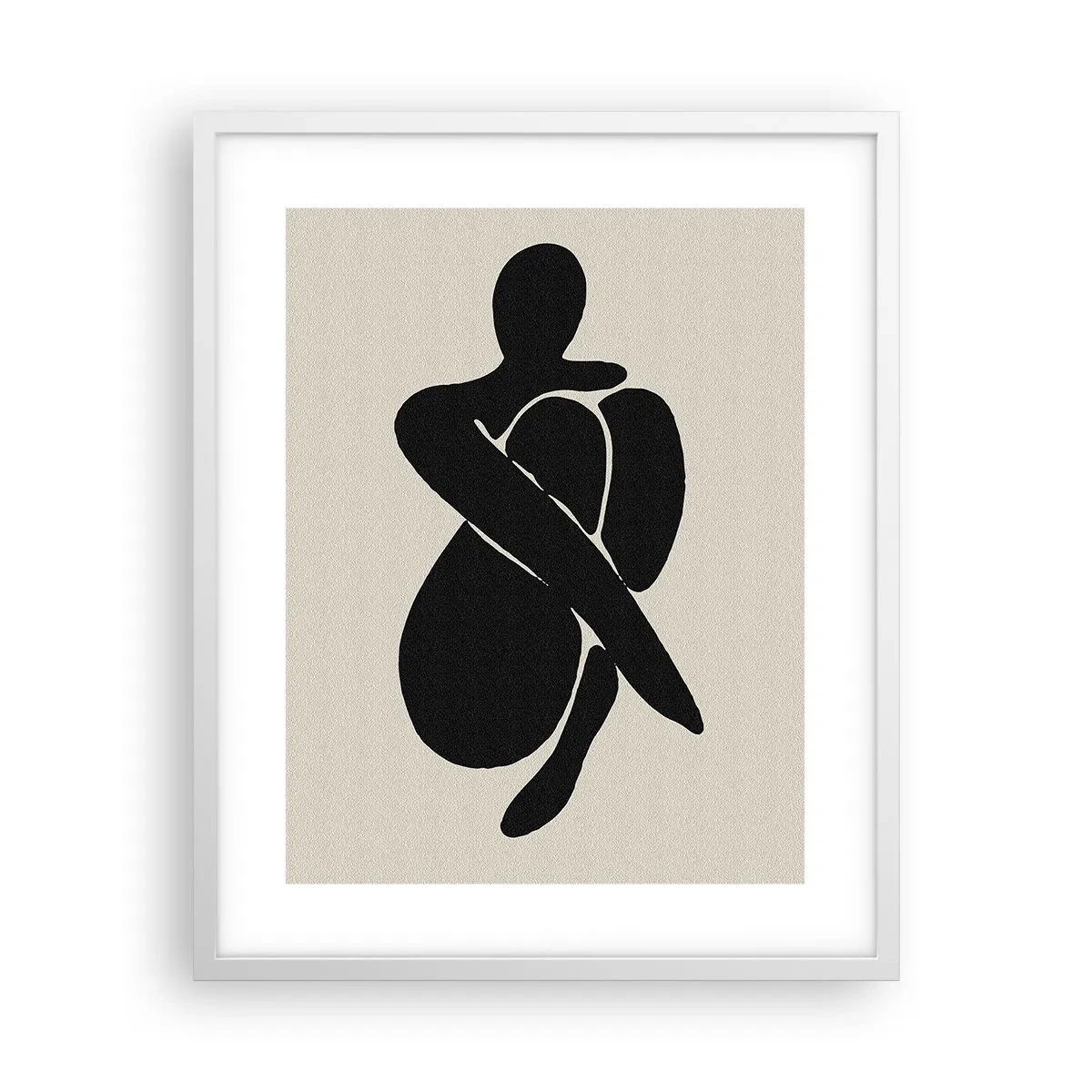 Poster in einem weißen Rahmen - In deinen eigenen Armen - 40x50 cm