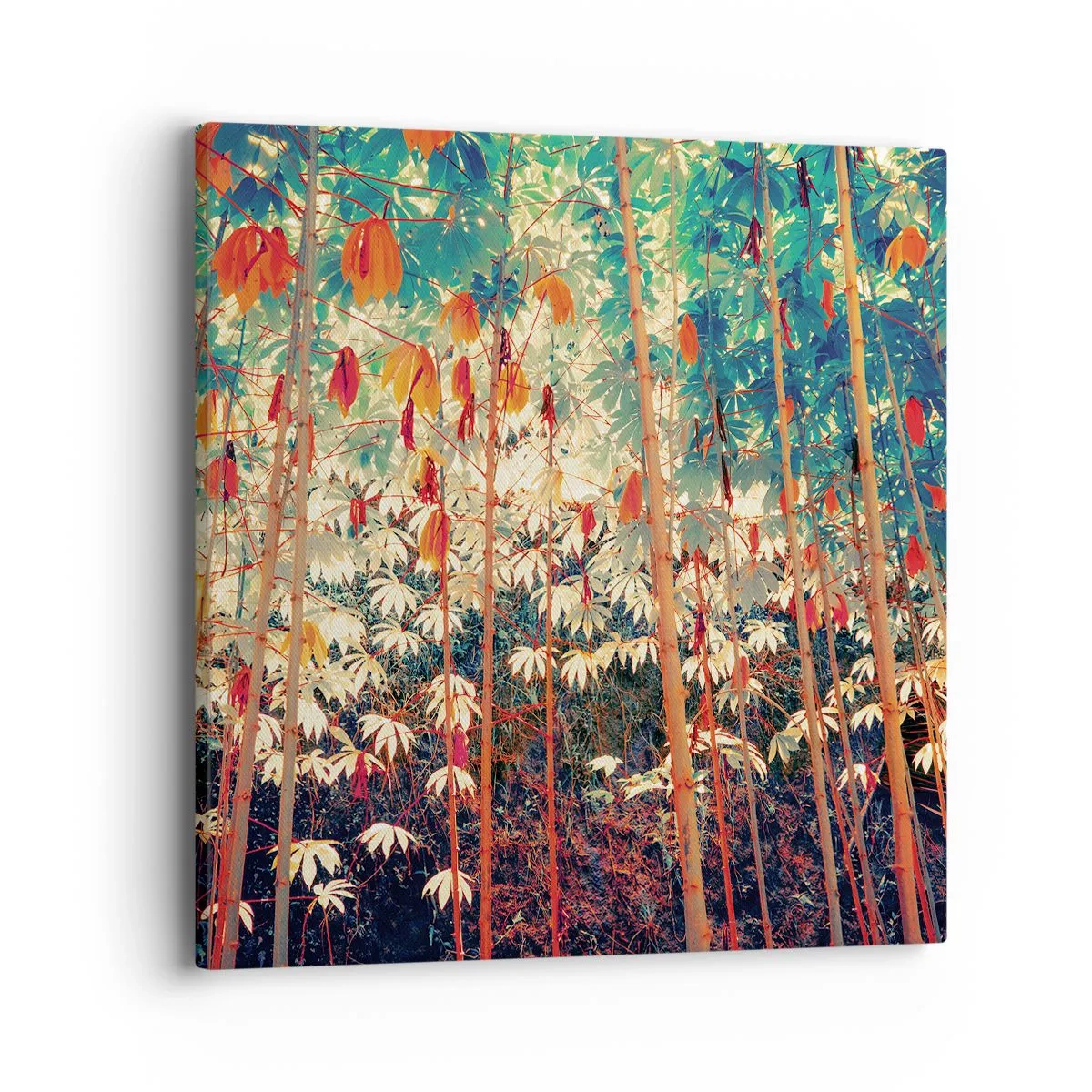 Bild auf Leinwand - Leinwandbild - Das geheime Leben der Blätter - 40x40 cm