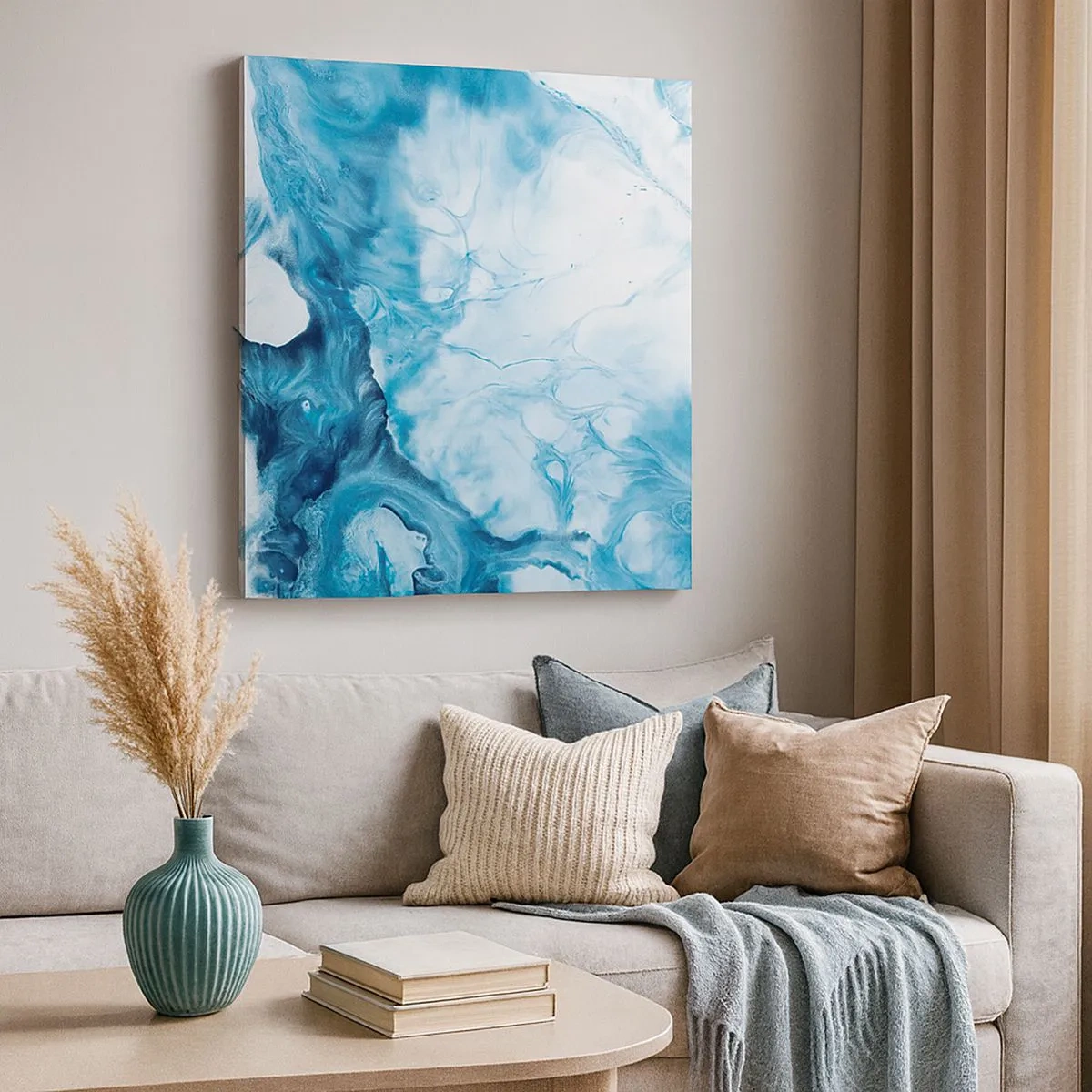 Bild auf Leinwand - Leinwandbild - Blaues Konzert - 30x30 cm