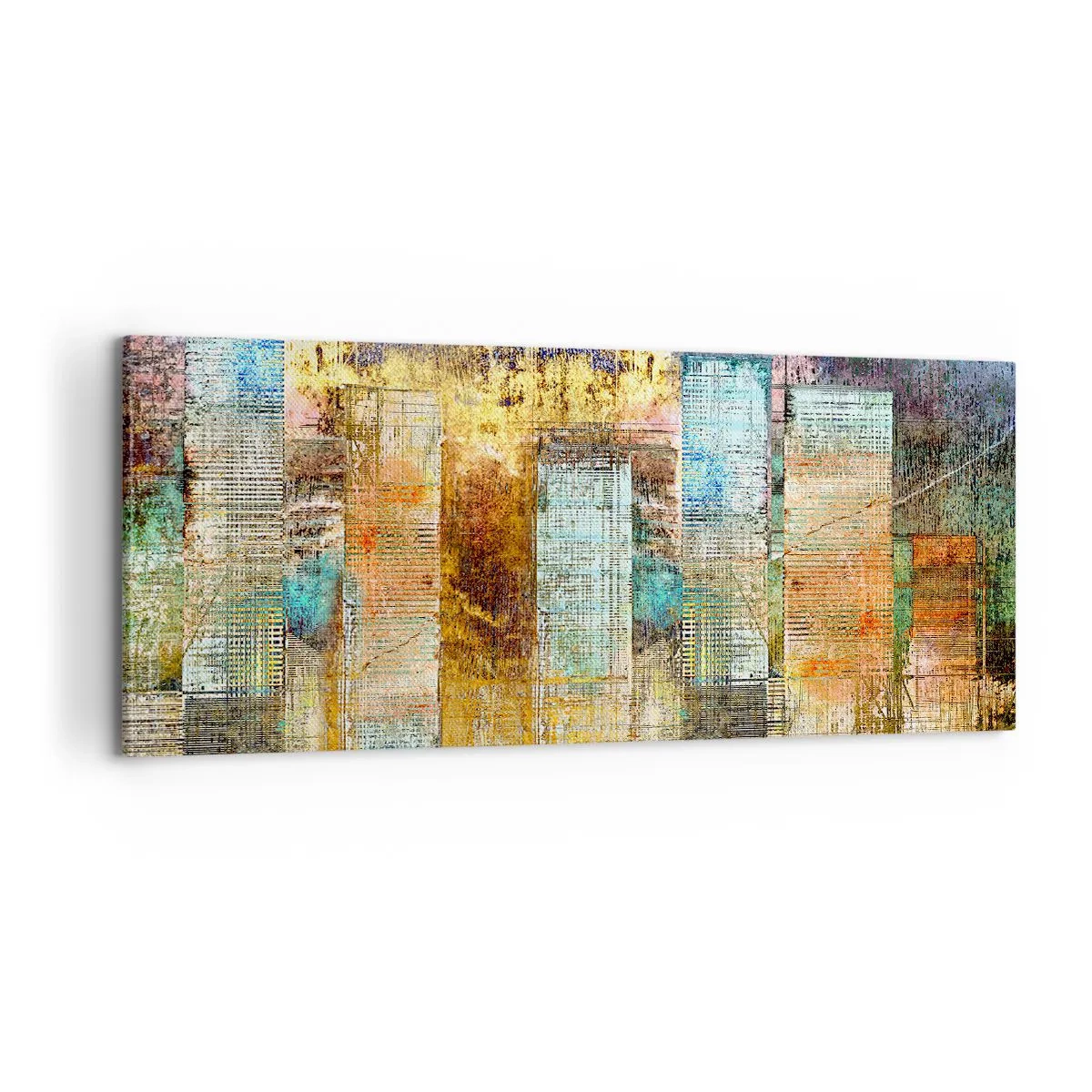 Bild auf Leinwand - Leinwandbild - Sonnige Metropole - 100x40 cm