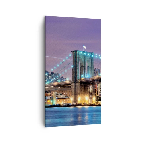 Bild auf Leinwand - Leinwandbild - Seit vielen Jahren die Brooklyn Bridge - 45x80 cm