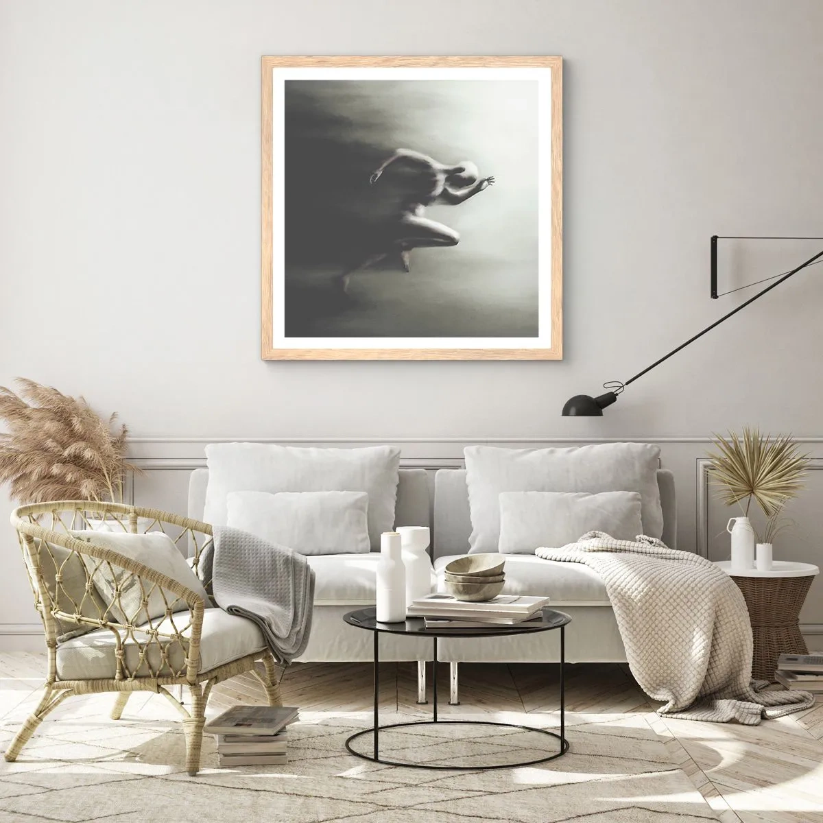 Poster in einem Rahmen aus heller Eiche - Unwiderstehlich - 50x50 cm