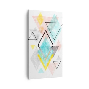 Bild auf Leinwand - Leinwandbild - Geometrisches Spiel - 55x100 cm