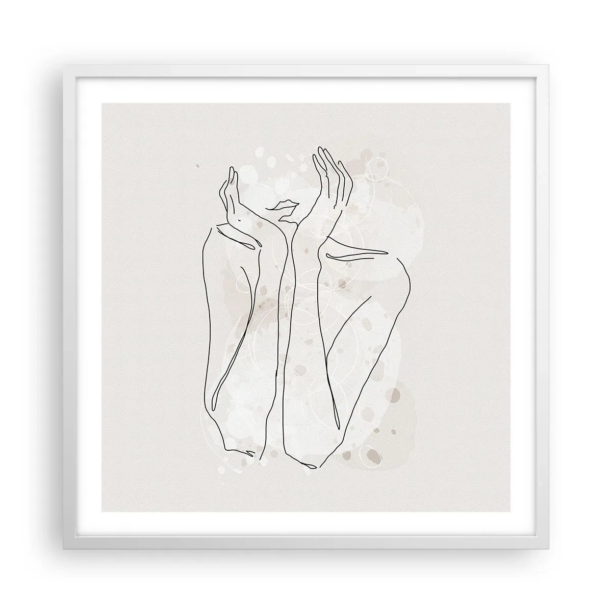 Poster in einem weißen Rahmen - Ein träumerischer Moment - 60x60 cm