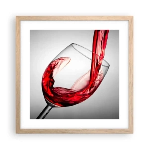 Poster in einem Rahmen aus heller Eiche - Farbe – Bewegung – Klang - 40x40 cm