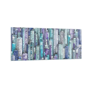 Glasbild - Bild auf glas - Bläulich von dem Himmel - 100x40 cm