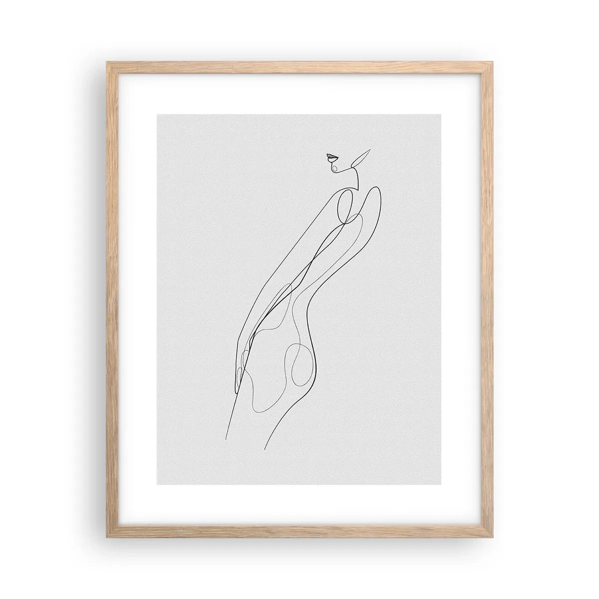 Poster in einem Rahmen aus heller Eiche - Bloß ein Versprechen - 40x50 cm