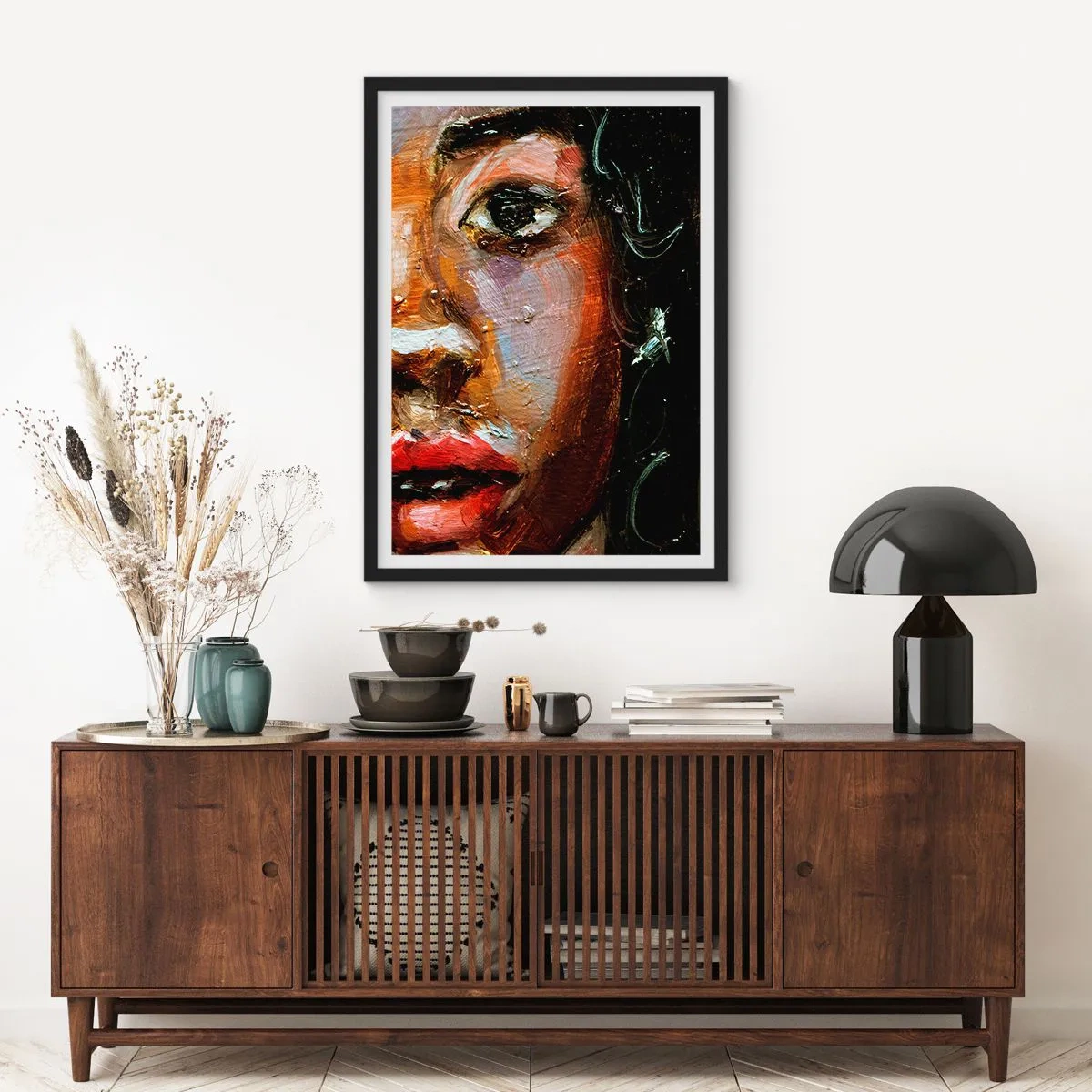 Poster in einem schwarzem Rahmen - Schwarz und Glanz - 40x50 cm