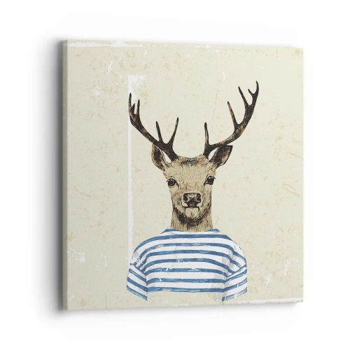 Bild auf Leinwand - Leinwandbild - Weil ich gestreifte T-Shirts mag! - 40x40 cm