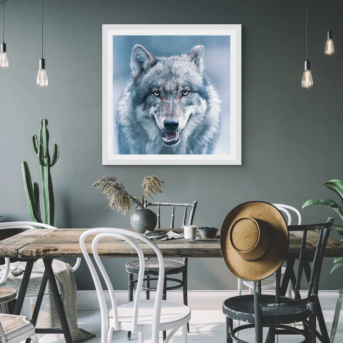 Poster in einem weißen Rahmen - Werden Sie die Herausforderung annehmen? - 30x30 cm