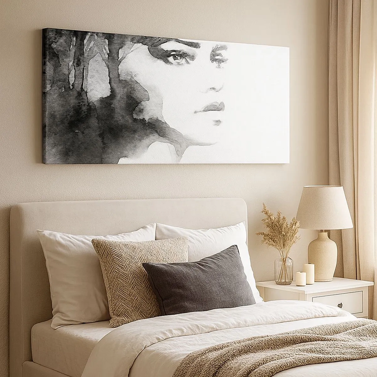 Bild auf Leinwand - Leinwandbild - Aus Geheimnis und Nebel - 100x40 cm