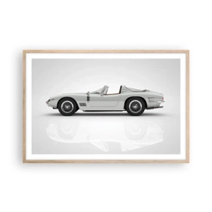 Poster in einem Rahmen aus heller Eiche - Spaß versprochen - 91x61 cm