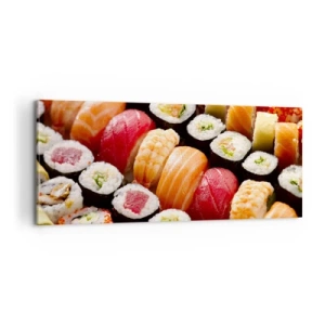 Bild auf Leinwand - Leinwandbild - Farben und Aromen Asiens - 100x40 cm