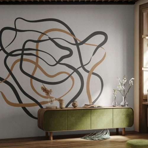 Maßgeschneiderte Fototapete Premium Canvas - Alles ging schief - Boho, Abstraktion, Linien