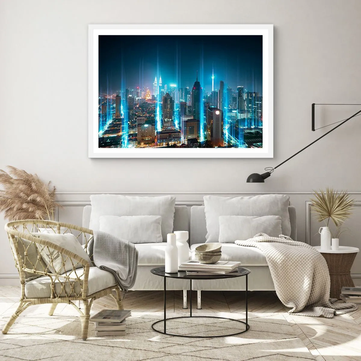 Poster in einem weißen Rahmen - Auf Berliner Art gegen den Himmel - 50x40 cm