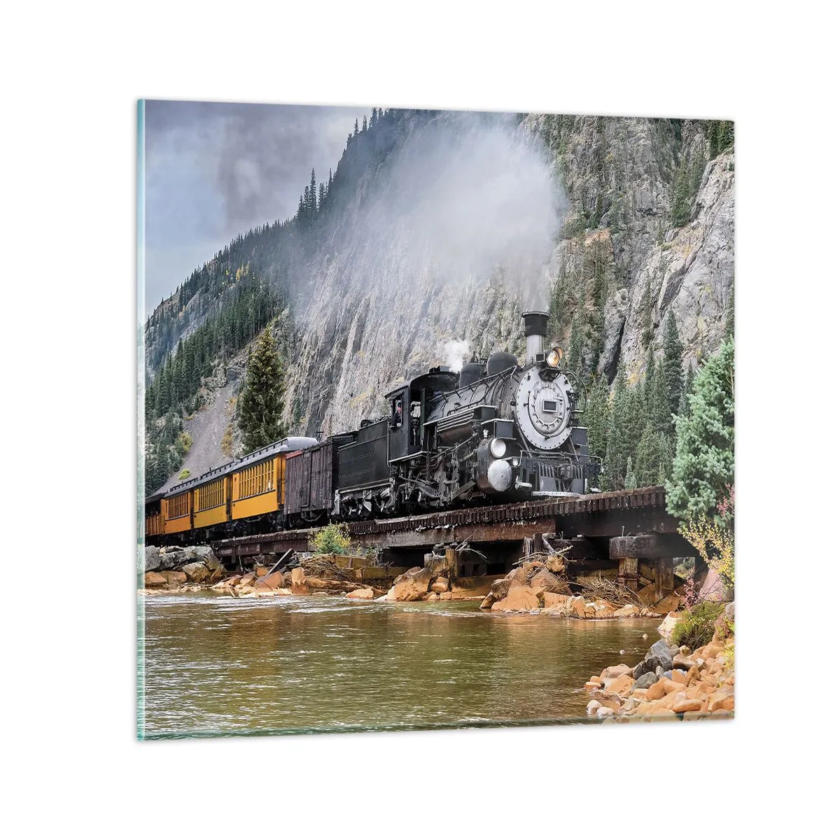 Glasbild - Bild auf glas - Wo willst du hin? Wohin? - 40x40 cm