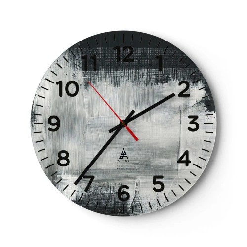 Wanduhr - Glasuhr - Vertikal und horizontal gewebt - 30x30 cm