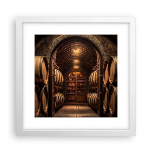 Poster in einem weißen Rahmen - Stimmungsvoller Keller - 30x30 cm