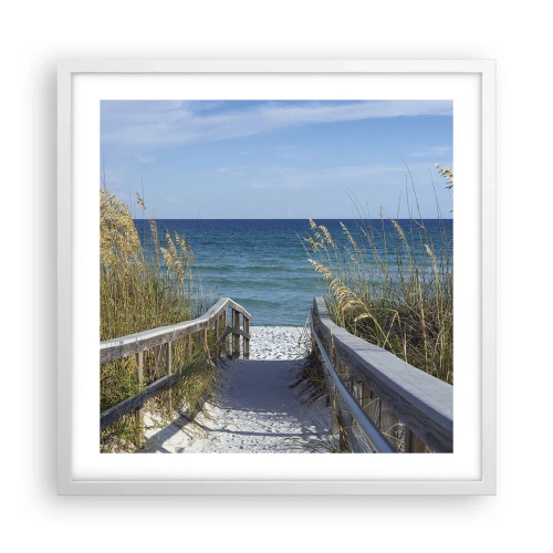 Poster in einem weißen Rahmen - In der Sonne, im Wind - 50x50 cm