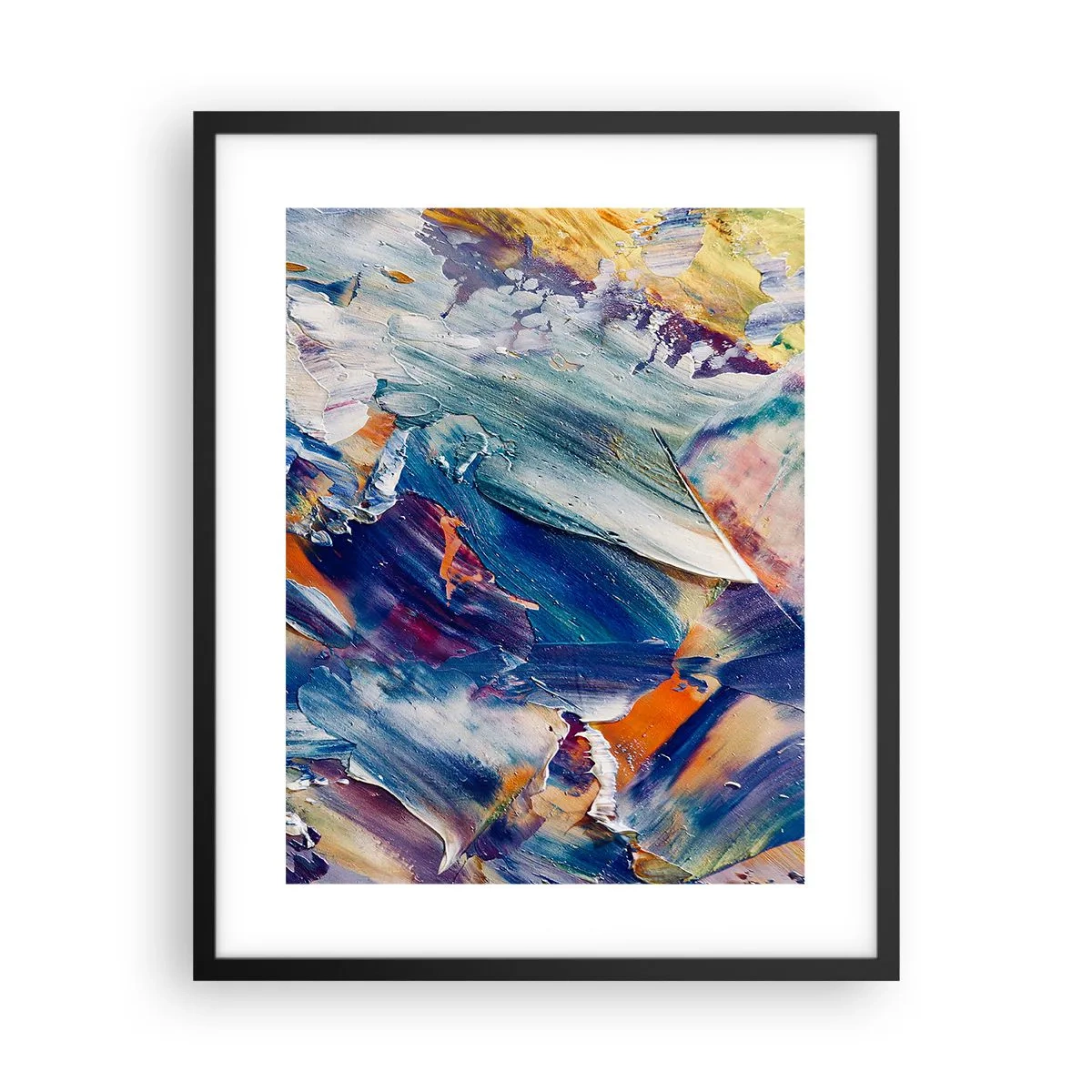 Poster in einem schwarzem Rahmen - Farbverwirrung - 40x50 cm