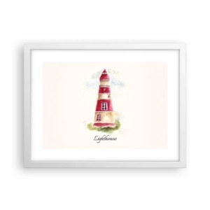 Poster in einem weißen Rahmen - Das Wetter ringsum ist immer gut - 40x30 cm