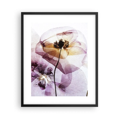 Poster in einem schwarzem Rahmen - Transparente Körperblumen - 40x50 cm